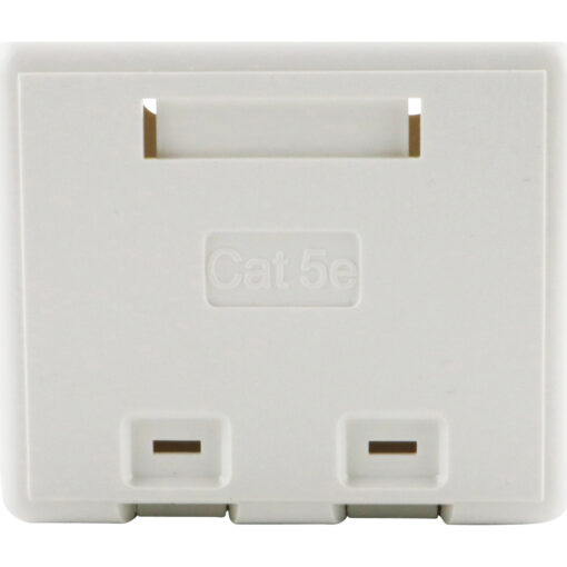 Vtičnica, 2xRJ45, UTP cat.5e, IDC sistem, N/O, 75x65x26mm, bela