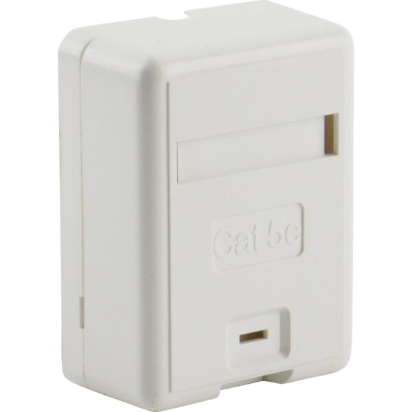 Vtičnica, 1xRJ45, UTP cat.6, IDC sistem, N/O, 50x65x26mm, bela