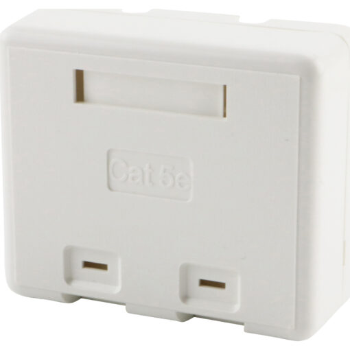 Vtičnica, 2xRJ45, UTP cat.6, IDC sistem, N/O, 75x65x26mm, bela
