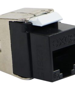 Modul RJ45, UTP cat.6A, Toolless, Low Profile, keystone, črn