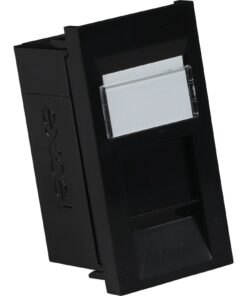 Excel UTP modul RJ45 cat.6, brez zaščite, Euro, črn