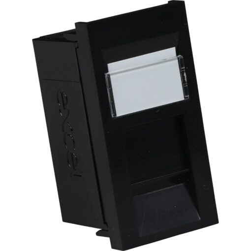Excel UTP modul RJ45 cat.6, brez zaščite, Euro, črn