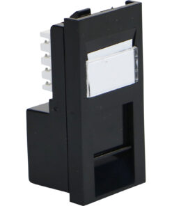 Excel UTP modul RJ45 cat.6, brez zaščite, nizek profil, Euro, črn