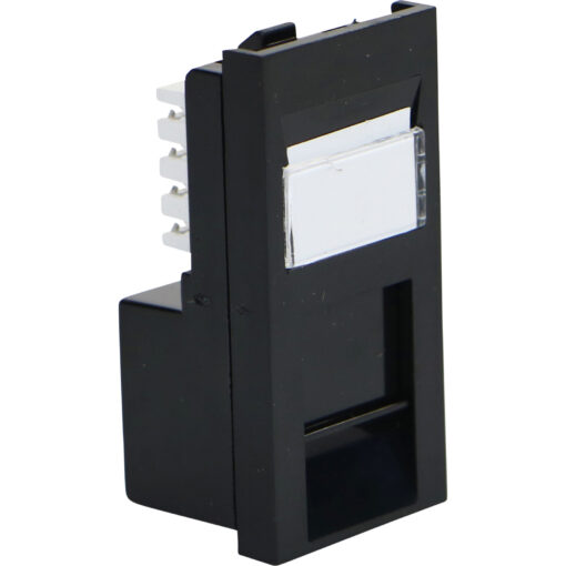 Excel UTP modul RJ45 cat.6, brez zaščite, nizek profil, Euro, črn