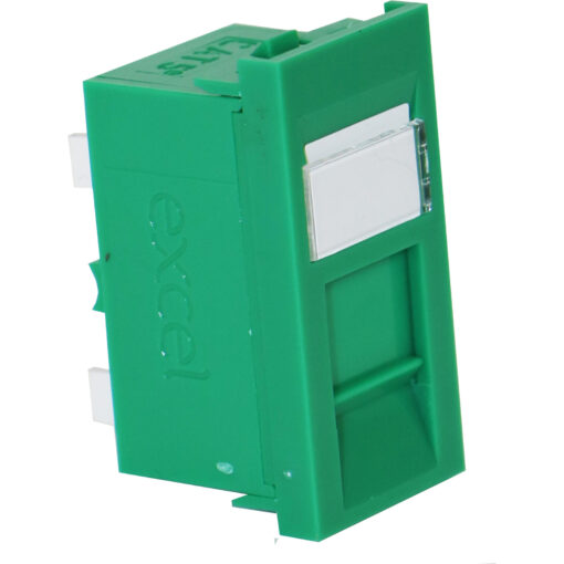 Excel UTP modul RJ45 cat.5E, brez zaščite, Euro, zelen
