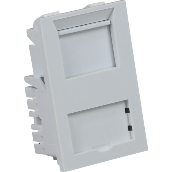 Excel UTP modul RJ45 LJ6C cat.5E, brez zaščite, nizek profil, bel
