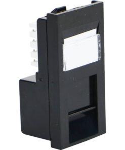 Excel UTP modul RJ45 cat.5E, brez zaščite, nizek profil, Euro, črn