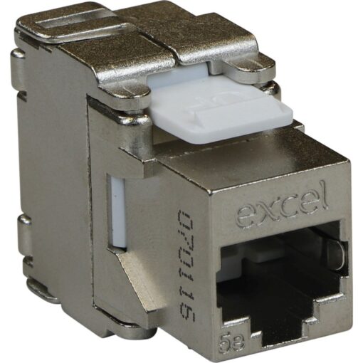 Modul RJ45, STP cat.5e, Toolless, keystone, srebrn