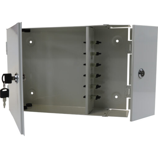 PRIKLJUČNA OMARICA, 6 PORT LC QUAD 24C MM, 2 x VRATA S KLJUČAVICO LOCKABLE, OPREMLJENA