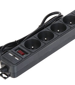 ENOTA ZA DISTRIBUIRANJE TOKA AK-SP-05U (5 VTIČNIC  +  2 USB) AKYGA
