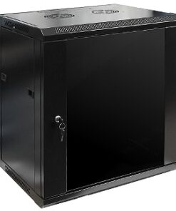 STENSKA OMARA EPRADO, 12HE 630x570x450mm, steklena vrata, črna