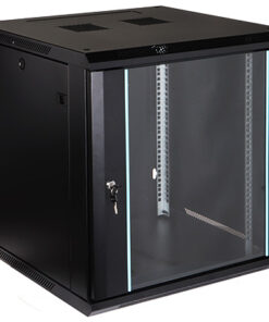STENSKA OMARA EPRADO, 12HE 640x600x600mm, steklena vrata, črna B
