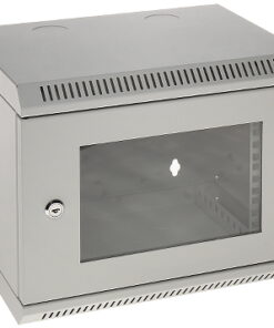 STENSKA OMARA, 10, 6HE 290x350x280mm, steklena vrata, svetlosiva