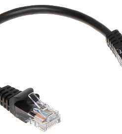 Priključni kabel U/UTP, cat.5e, PVC, črn, 0,2m GP