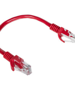Priključni kabel U/UTP, cat.5e, PVC, rdeč, 0,2m GP