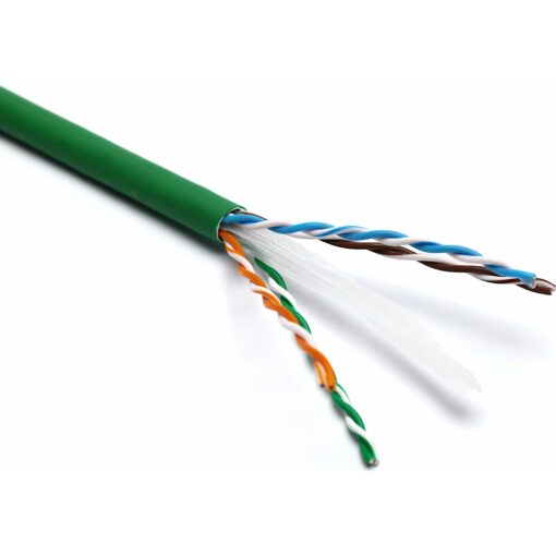 Excel U/UTP kabel cat.6, trd, LSOH, Dca, 305m, Bx, zelen