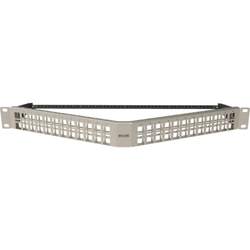 Excel ohišje za patch panel, keystone, 48 portov, STP, srebrno