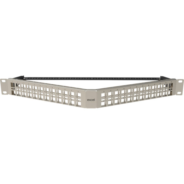 Excel ohišje za patch panel, keystone, 48 portov, STP, srebrno