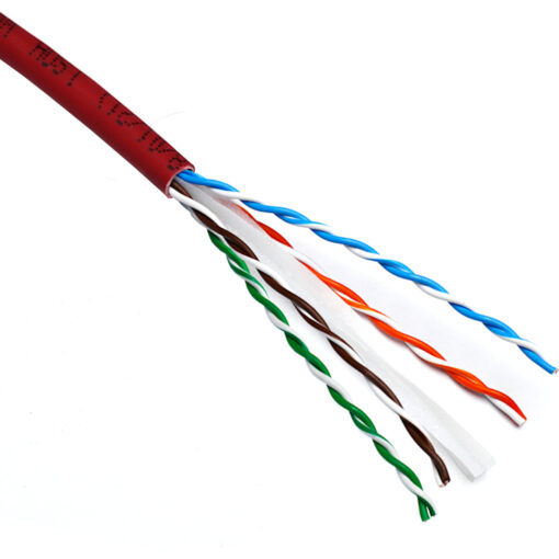 Excel U/UTP kabel cat.6, LSOH, Dca, 305m, Bx, rdeč