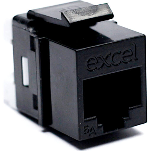 Excel UTP modul cat.6A, K/S, brez zaščite, IDC, črn, PK24