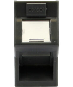 Excel pisarniška kotna zaslonka za keystone, 25x50mm, siva