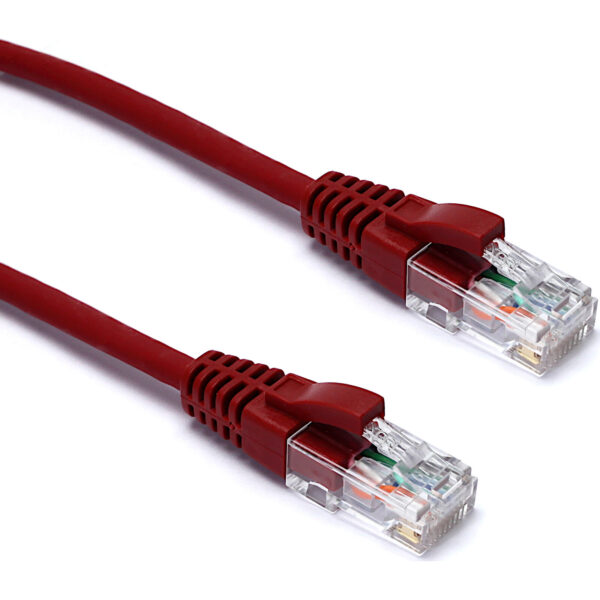 Excel U/UTP patch/lead kabel cat.6, LSOH, z rezilom, 1m, rdeč