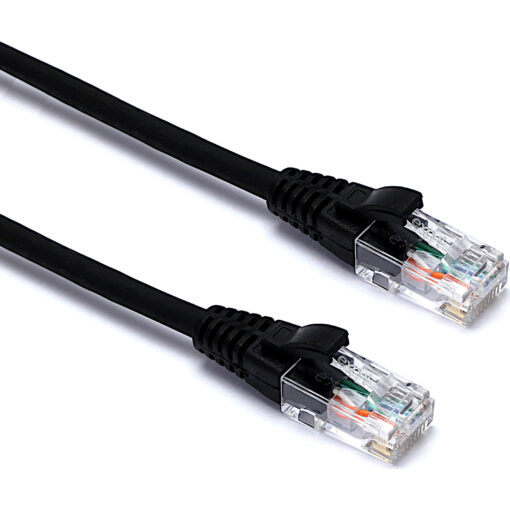 Excel U/UTP kabel cat.6, P/L, LSOH, z rezilom, 0,3m, črn, PK10