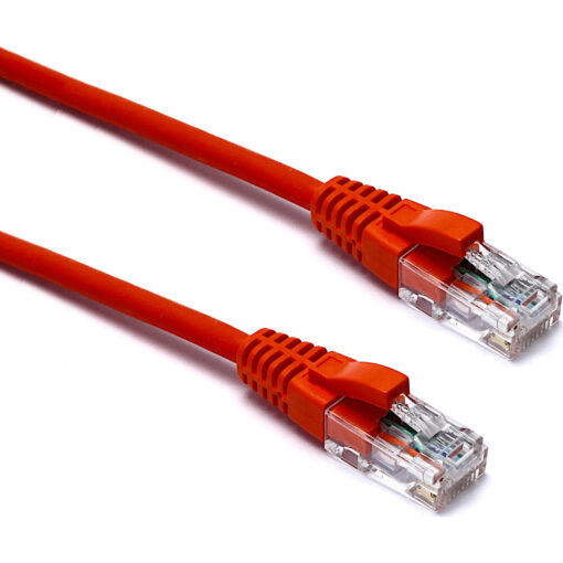 Excel U/UTP kabel cat.6, P/L, LSOH, z rezilom, 0,3m, oranžen, PK10