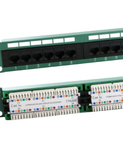Excel UTP patch panel cat.5E, 1U, 24 portov, zelen