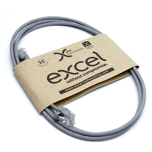 Excel U/UTP kabel cat.6, mini, P/Lead, 28AWG, LSOH, 1m, siv - Image 3