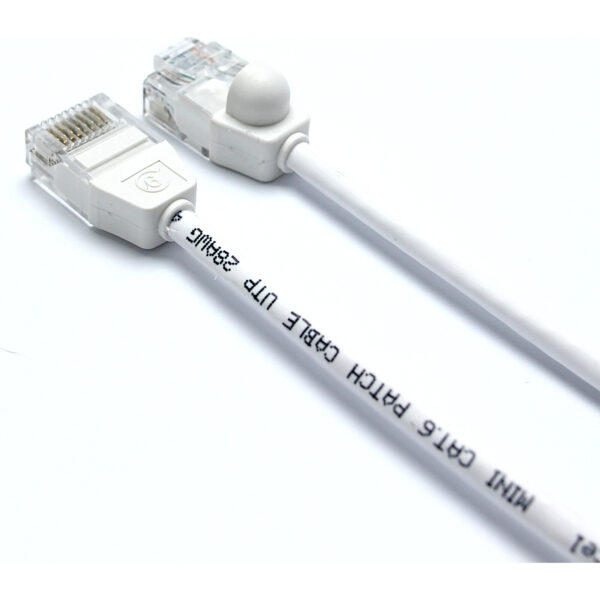 Excel U/UTP L cat.6, mini, P/L, 28AWG, LSOH, 0,5m, bel, PK10 - Image 2