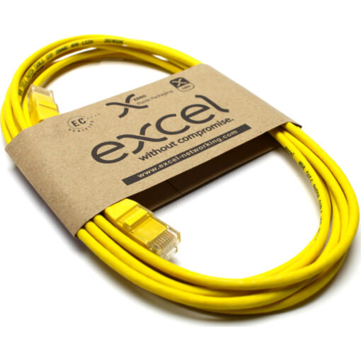 Excel U/UTP kabel cat.6, mini, P/Lead, 28AWG, LSOH, 0,5m, rumen - Image 3