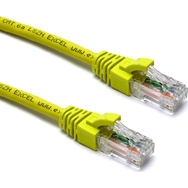 Excel U/UTP patch/lead kabel cat.6A, LSOH, z rezilom, 3m, rumen