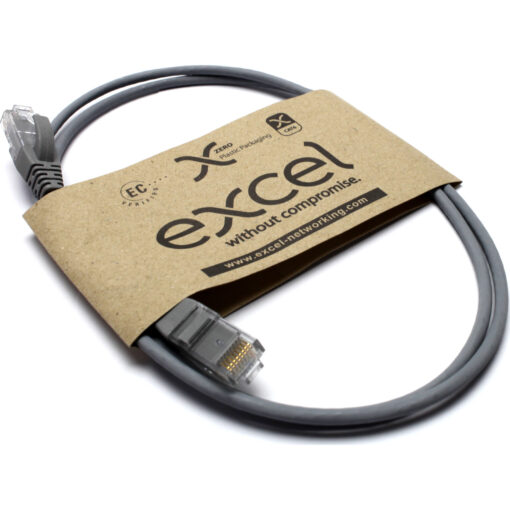 Excel U/UTP kabel cat.6, mini, P/Lead, 28AWG, LSOH, 1,5m, siv - Image 3