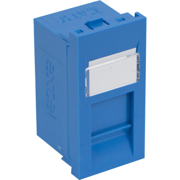 Excel UTP modul RJ45 cat.5E, brez zaščite, Euro, moder