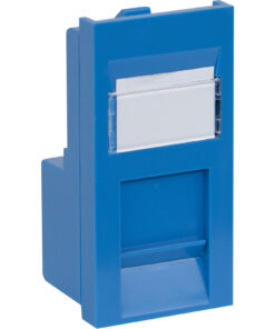 Excel UTP modul RJ45 cat.5E, brez zaščite, nizek profil, Euro, moder