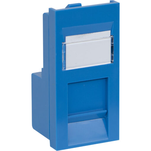 Excel UTP modul RJ45 cat.5E, brez zaščite, nizek profil, Euro, moder