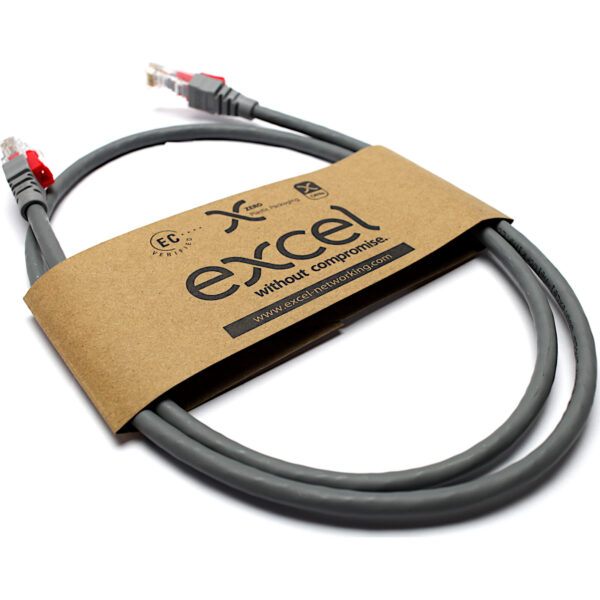 Excel U/UTP kabel cat.6, s ključavnico, P/L, LSOH, z rezilom, 1m, siv - Image 3