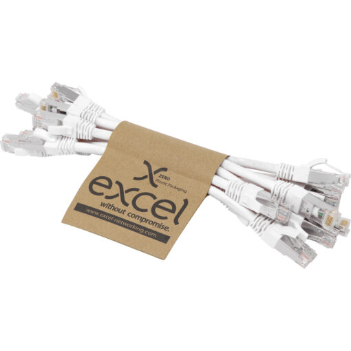 Excel S/FTP kabel cat.6A, P/Lead, LSOH, 215mm, bel, PK10 - Image 3