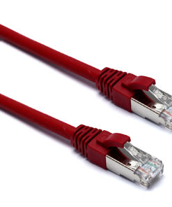 Excel S/FTP kabel cat.6A, P/Lead, LSOH, 215mm, rdeč, PK10