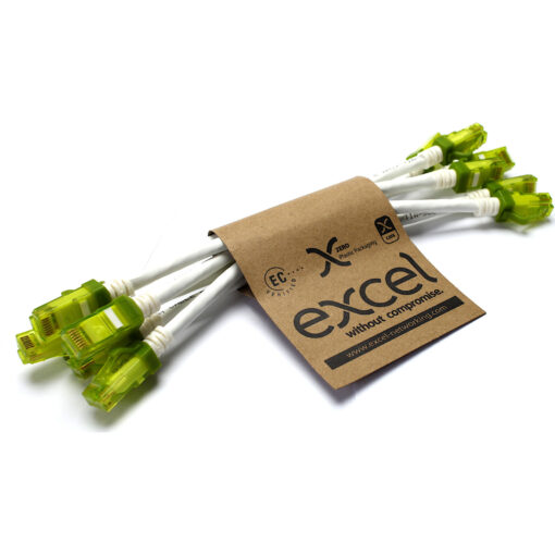 Excel U/FTP kabel cat.6, antibakterijski, P/L, LSOH, 0,5m, bel, PK10
