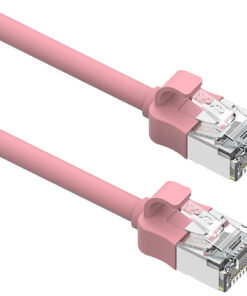 Excel patch/lead kabel cat.6A, mini, 28AWG, 2m, roza
