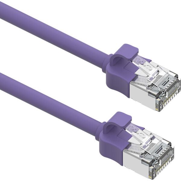 Excel patch/lead kabel cat.6A, mini, 28AWG, 3m, vijoličen