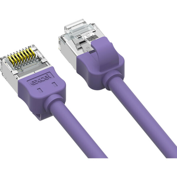 Excel patch/lead kabel cat.6A, mini, 28AWG, 3m, vijoličen - Image 2