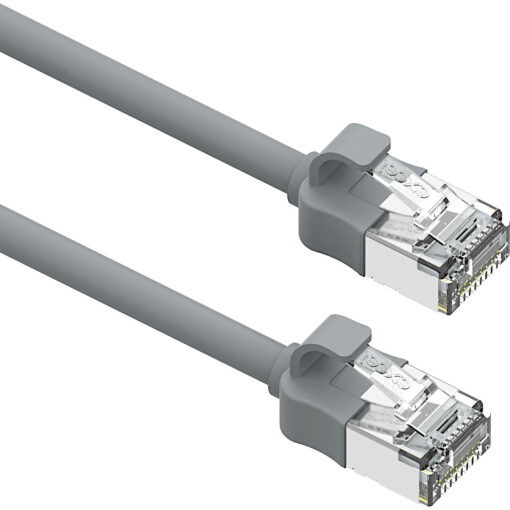 Excel patch/lead kabel cat.6A, mini, 28AWG, 0,2m, siv, PK10