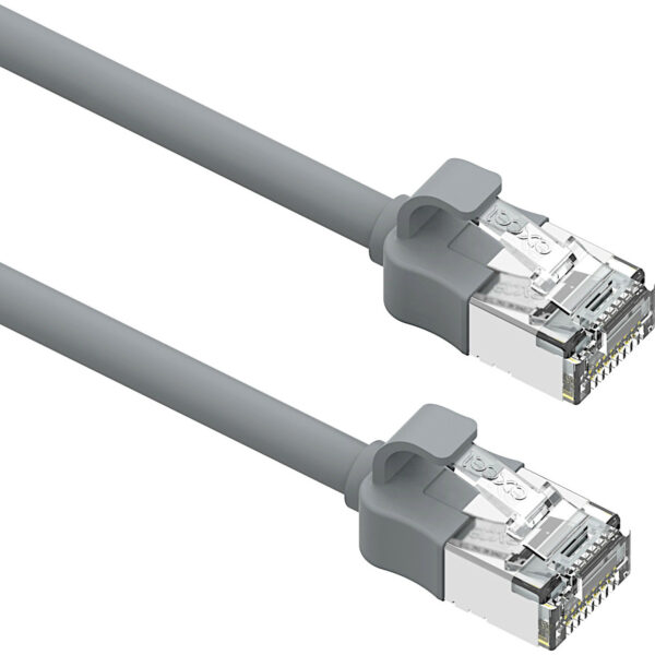 Excel patch/lead kabel cat.6A, mini, 28AWG, 0,2m, siv, PK10