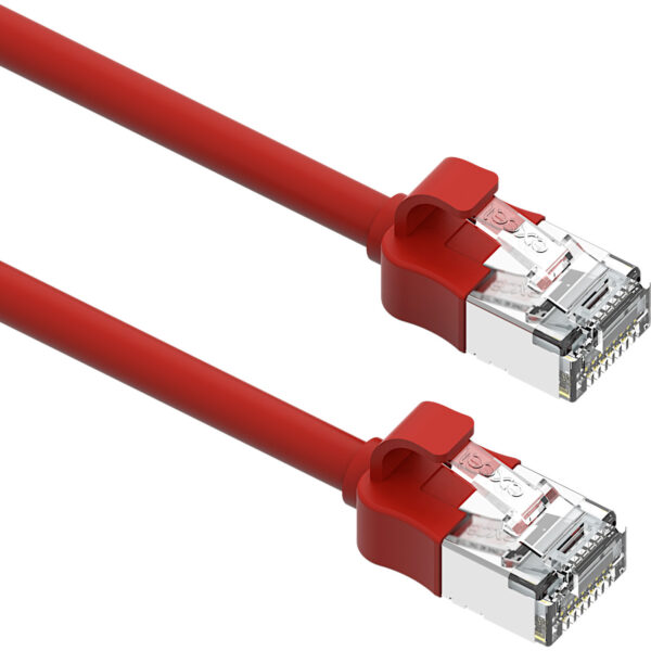 Excel patch/lead kabel cat.6A, mini, 28AWG, 1,5m, rdeč