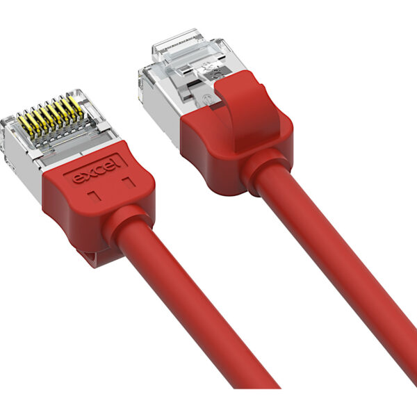 Excel patch/lead kabel cat.6A, mini, 28AWG, 1,5m, rdeč - Image 2