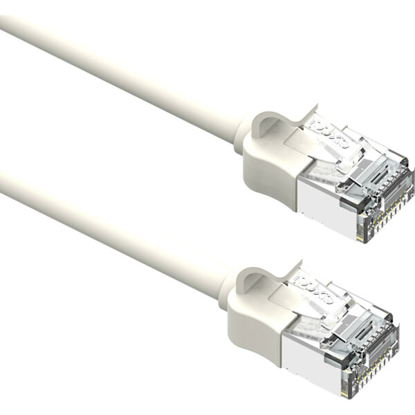 Excel patch/lead kabel cat.6A, mini, 28AWG, 0,2m, bel, PK10