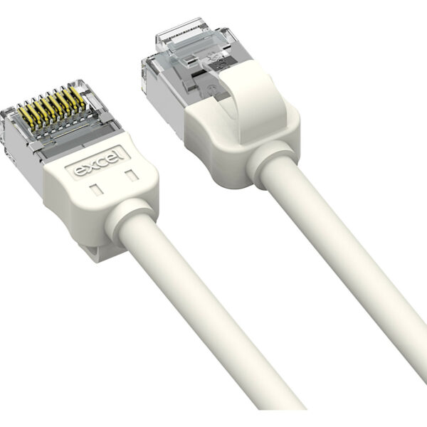 Excel patch/lead kabel cat.6A, mini, 28AWG, 0,2m, bel, PK10 - Image 2